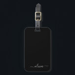 Étiquette À Bagage Noir Blanc Moderne Minimaliste Élégant Monogramme<br><div class="desc">Découvrez notre collection minimaliste moderne de monogrammes noirs et blancs : Faites preuve de simplicité et de sophistication grâce à nos designs minimalistes, conçus pour élever votre style sans effort. Réalisée avec un oeil attentif pour l'esthétique moderne, cette collection présente des motifs noirs et blancs épurés accentués par des monogrammes...</div>