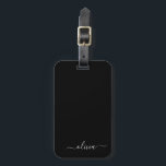 Étiquette À Bagage Noir Blanc Moderne Minimaliste Élégant Monogramme<br><div class="desc">Découvrez notre collection minimaliste moderne de monogrammes noirs et blancs : Faites preuve de simplicité et de sophistication grâce à nos designs minimalistes, conçus pour élever votre style sans effort. Réalisée avec un oeil attentif pour l'esthétique moderne, cette collection présente des motifs noirs et blancs épurés accentués par des monogrammes...</div>