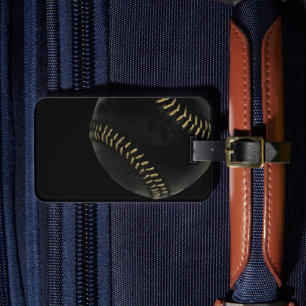 Étiquette À Bagage Noir de baseball