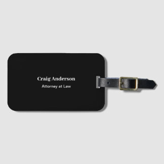 Étiquette À Bagage Noir Élégant Moderne Simple Professionnel