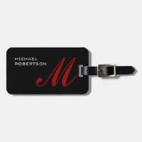 Noir Rouge Monogramme simple