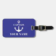 Nom de capitaine personnalisé Ancre Bleu