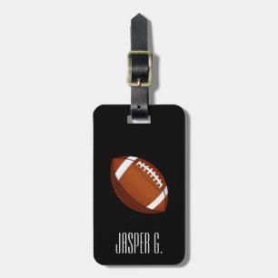 Étiquette À Bagage Nom de coutume de style du football