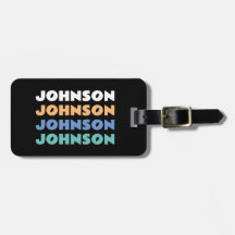 Nom de famille personnalisé rétroactif Horizontal