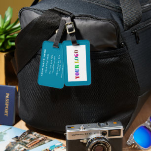 Étiquette À Bagage Nom du logo de l'entreprise personnalisé Informati