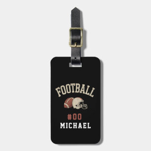 Étiquette À Bagage Nom et numéro personnalisés Football américain