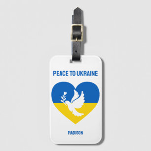 Étiquette À Bagage Nom et texte personnalisés Ukraine