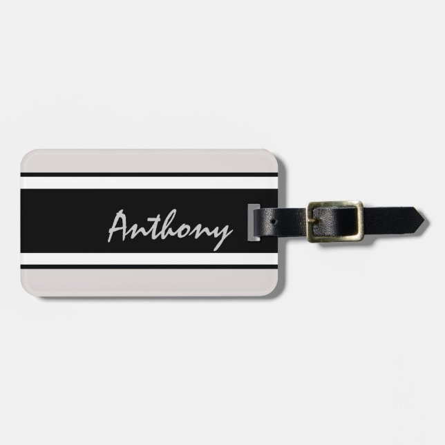 Étiquette À Bagage NOM fait sur commande, étiquettes personnalisées (Devant horizontal)