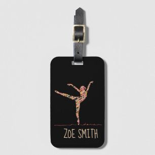 Étiquette À Bagage Nom moderne de danseur de ballet