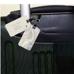 Étiquette À Bagage Nom personnalisable Élégante Mère de la Texture de