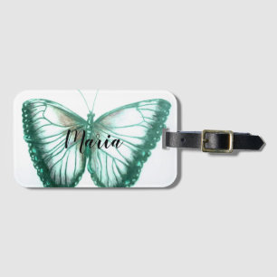 Étiquette À Bagage Nom personnalisé Beau papillon