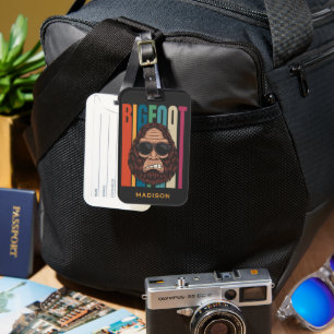 Étiquette À Bagage Nom personnalisé Bigfoot