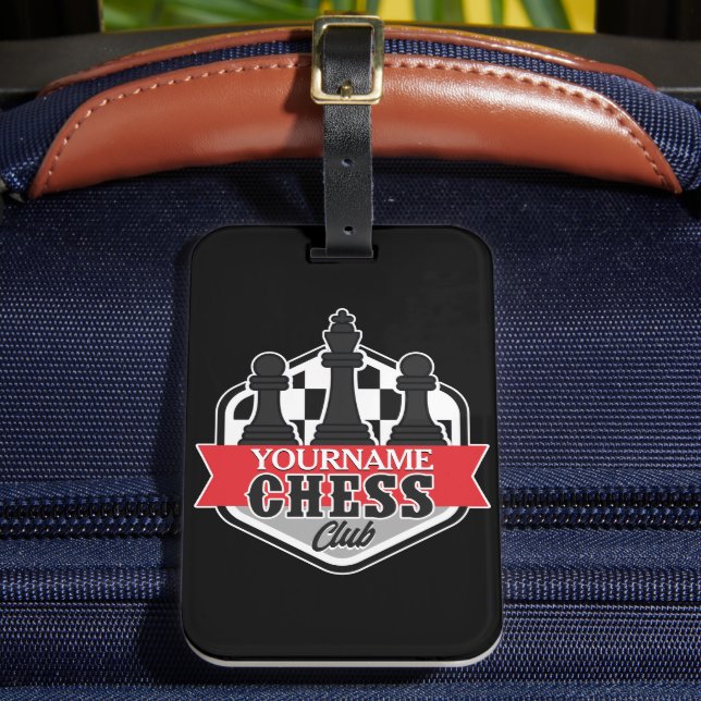 Étiquette À Bagage Nom personnalisé Chess Player Club Checkmate (Insitu Rectoal 2)