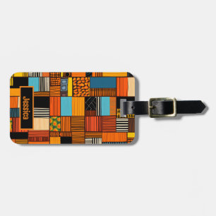 Étiquette À Bagage Nom personnalisé d'impression africaine