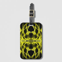 Nom personnalisé Fumée Jaune Noir Symétrique