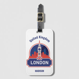 Étiquette À Bagage Nom personnalisé Londres