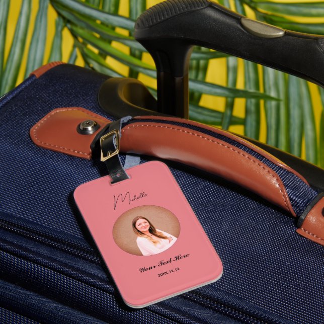 Étiquette À Bagage Nom personnalisé Minimaliste (Insitu Rectoal 1)