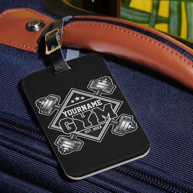 Étiquette À Bagage Nom personnalisé Poids Accueil Crossfit Gym (Créateur téléchargé)
