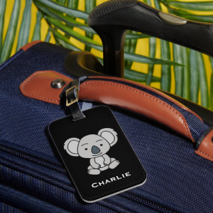 Étiquette À Bagage Nommez un koala australien mignon avec un sourire