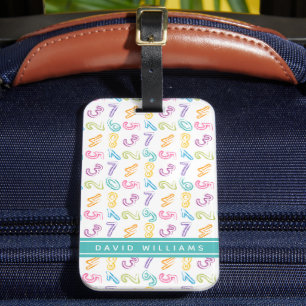 Étiquette À Bagage Noms colorés mignons Motifs Enfants Nom personnali