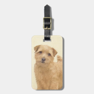 Étiquette À Bagage Norfolk Terrier Peinture - Art Chien original