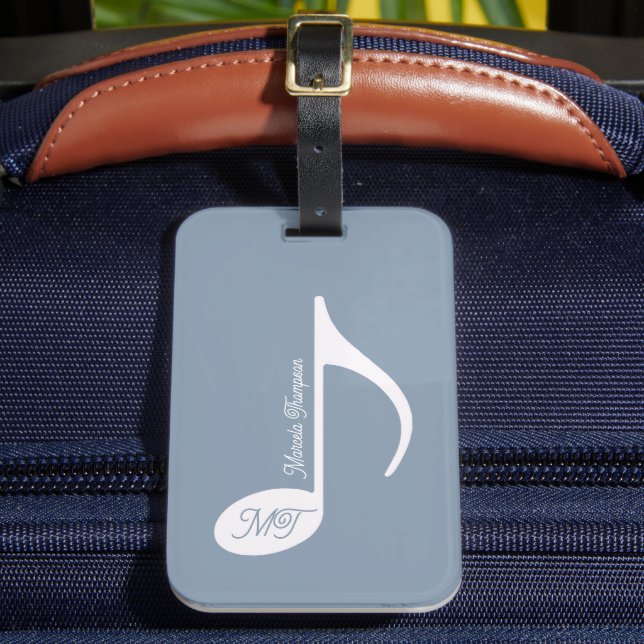 Étiquette À Bagage Note musicale Balise Bagage bleu Dusty (Insitu Rectoal 2)