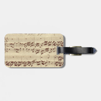 Étiquette À Bagage Notes de musique ancienne - Feuille de musique Bac