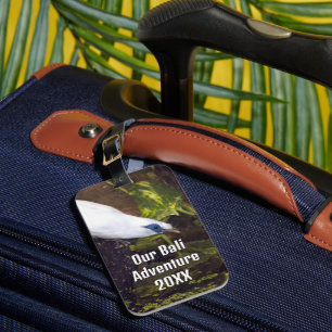 Étiquette À Bagage Notre aventure à Bali 20XX Art de l'oiseau Myna de