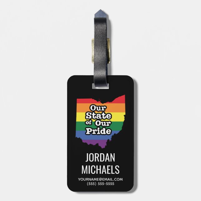 Étiquette À Bagage Notre État de notre fierté| Ohio (Dos Vertical)