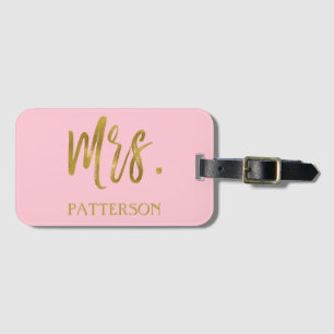 Étiquette À Bagage Nouvelle mariée Mme Nom de famille Bagage Bag Tag