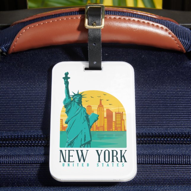 Étiquette À Bagage Nouvelle York Skyline Stylée    (Insitu Rectoal 2)