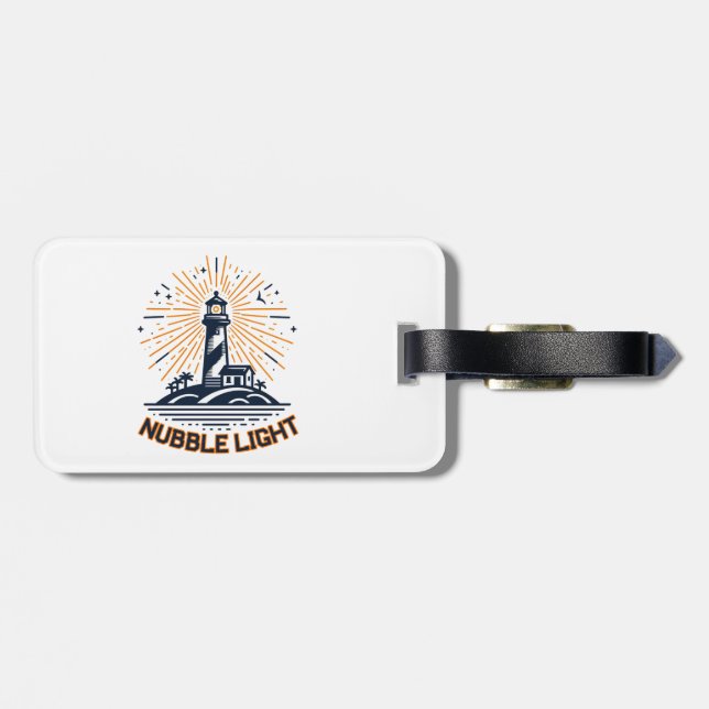 Étiquette À Bagage Nubble Light Maine Lever du Soleil (Dos horizontal)