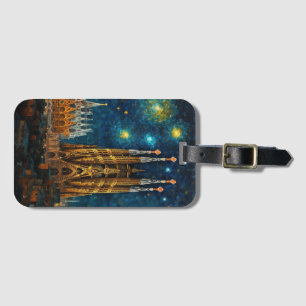 Étiquette À Bagage Nuit Catalan Starry Gaudí rencontre Van Gogh