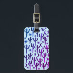 Étiquette À Bagage Nuit Désert Cactus Purple BLue Motif Aquarelle<br><div class="desc">Découvrez ce motif de cactus et lunes en bleu et violet sur cette mignonne étiquette à bagages. Customisez avec un nom ou un texte initial - ajoutez vos coordonnées à l'arrière. Main peinte par moi pour toi ! Et n'oubliez pas de consulter ma boutique pour plus de produits et de...</div>