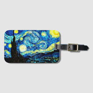 Étiquette À Bagage Nuit étoilée, célèbre peinture de van Gogh