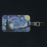 Étiquette À Bagage "Nuit étoilée" par Van Gogh<br><div class="desc">Ce design présente une reproduction en très haute résolution du célèbre tableau "Starry Night" de Van Gogh.</div>