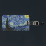 Étiquette À Bagage "Nuit étoilée" par Van Gogh<br><div class="desc">Ce design présente une reproduction en très haute résolution non altérée et non modifiée du célèbre tableau "Starry Night" de Van Gogh.</div>