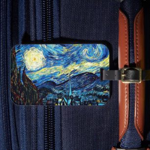 Étiquette À Bagage Nuit étoilée par Vincent van Gogh,