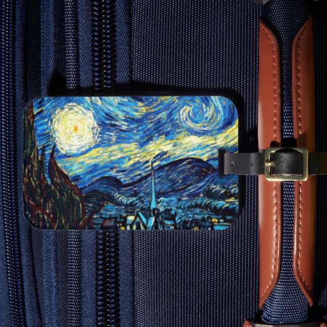 Étiquette À Bagage Nuit étoilée par Vincent van Gogh, (Insitu Rectoal 4)