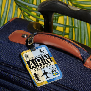 Étiquette À Bagage Numéro de bagage de l'aéroport de Stockholm ARN