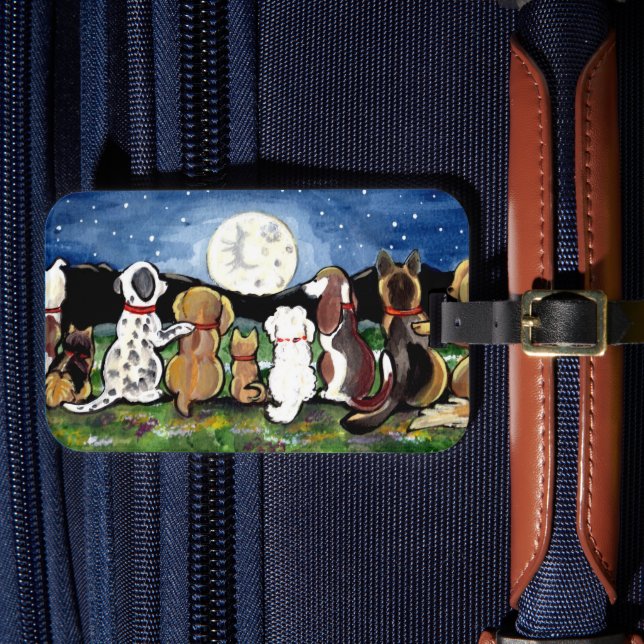 Étiquette À Bagage Numéro de bagage de l'Amoureux des chiens Numéro d (Insitu Rectoal 4)