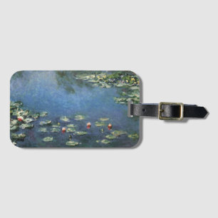 Étiquette À Bagage Nymphéas par Claude Monet, Fleurs Vintage
