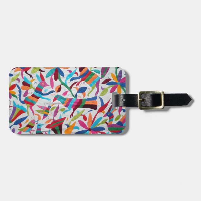 Étiquette À Bagage Oaxaca Mexique Boho ethnique hispanique maya (Devant horizontal)