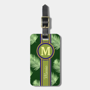 Étiquette À Bagage objet de voyage personnalisé vert