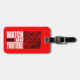 Étiquette À Bagage Observez-moi sur YouTube (moderne)