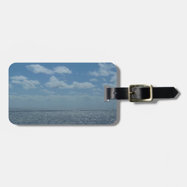 Étiquette À Bagage Océan bleu de la mer des Caraïbes (Devant horizontal)