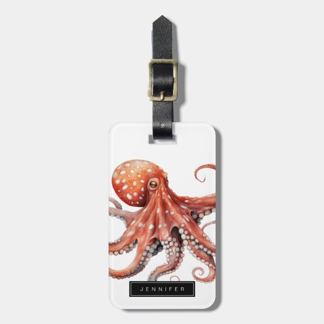 Étiquette À Bagage Octopus Luggage Tag (Devant Vertical)
