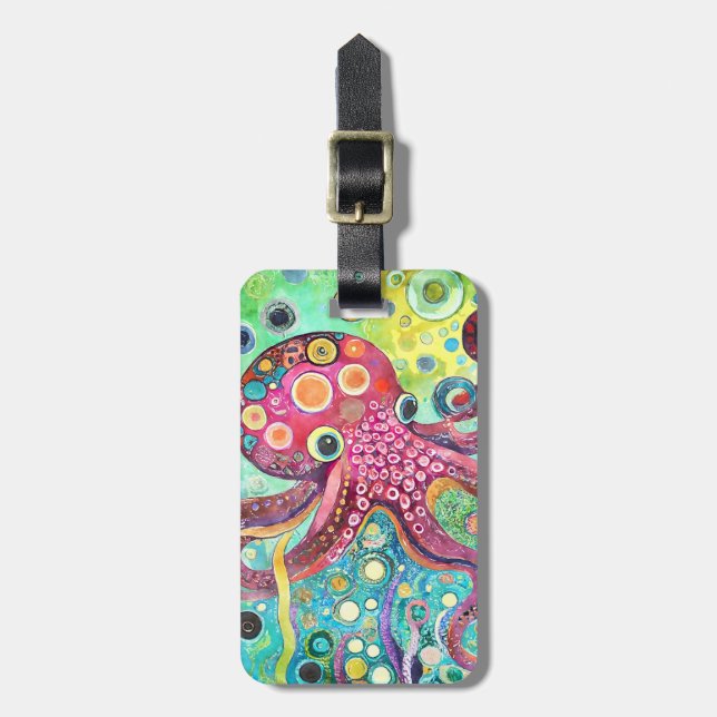 Étiquette À Bagage Octopus Luggage Tag (Devant Vertical)