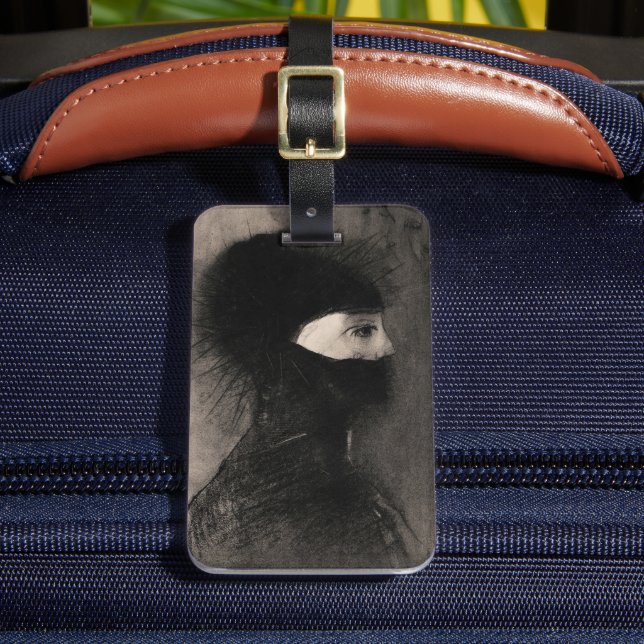 Étiquette À Bagage Odilon Redon Armor. Femme sombre face Symbolisme a (Insitu Rectoal 2)