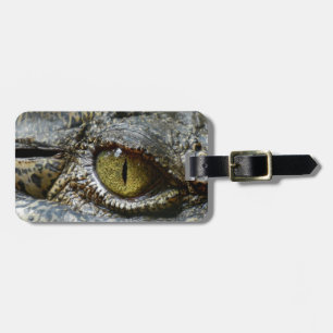 Étiquette À Bagage œil de crocodile visage animal personnalisé diy